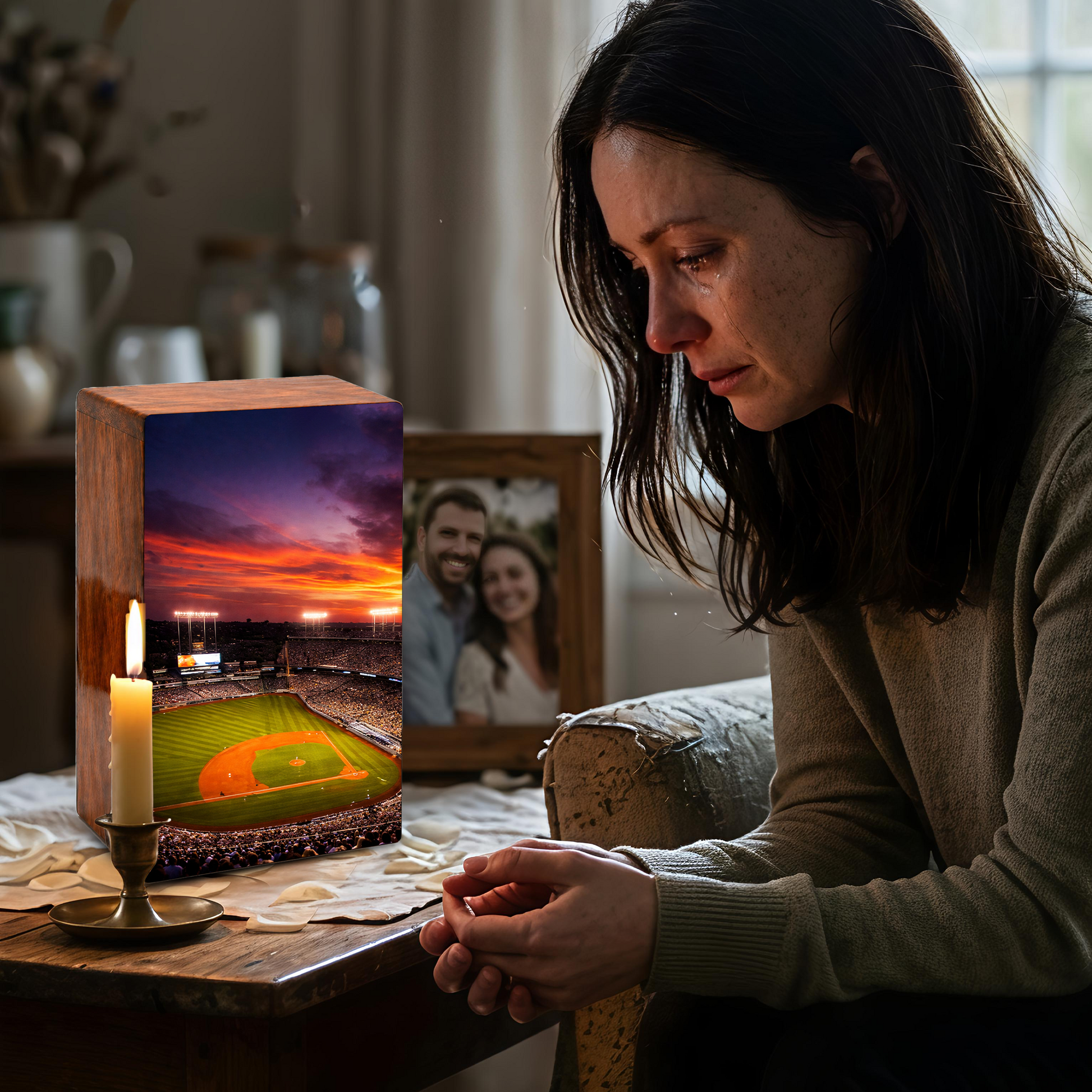 Personalized Baseball Stadium Urn – Baseball Memorial Urns for Human Ashes