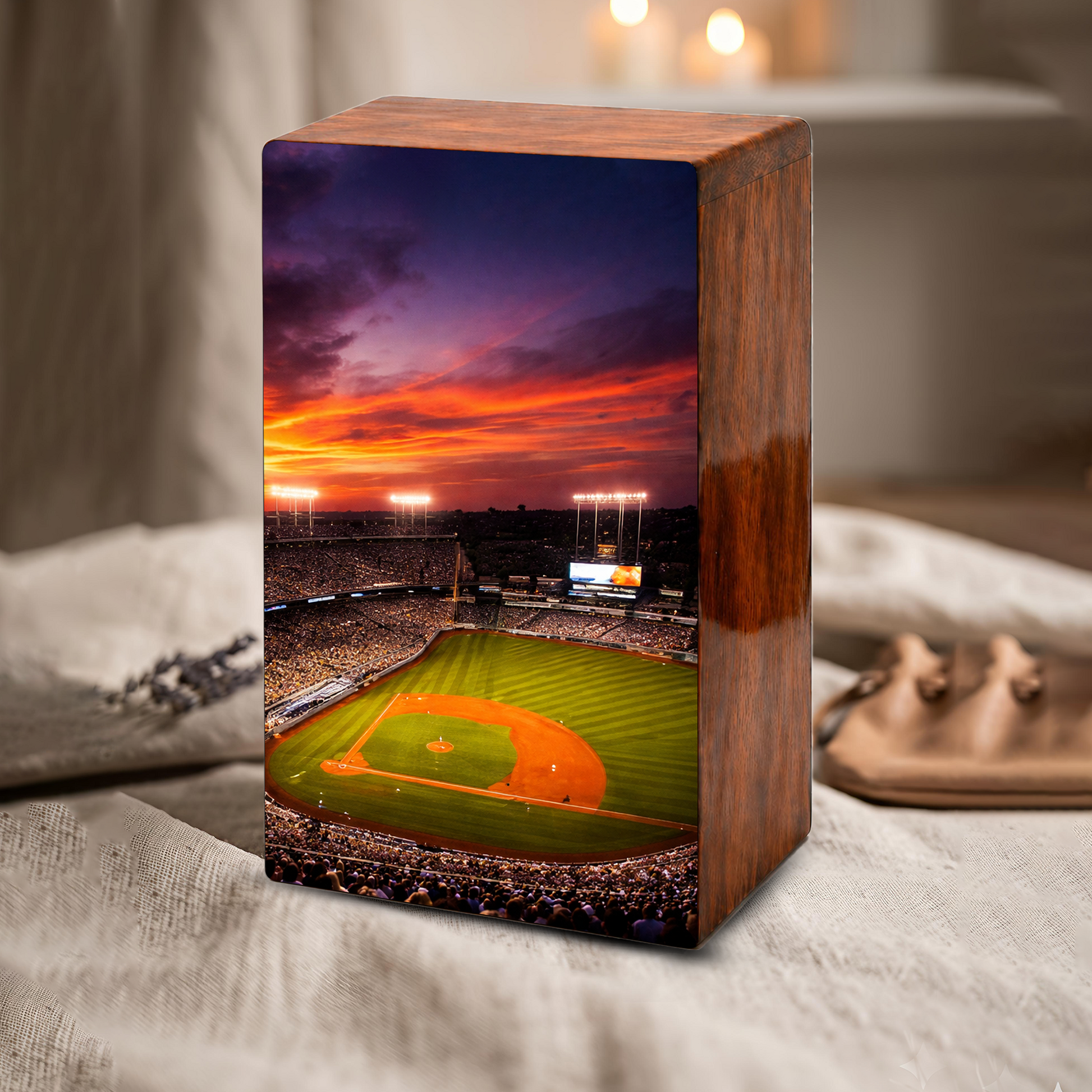 Personalized Baseball Stadium Urn – Baseball Memorial Urns for Human Ashes