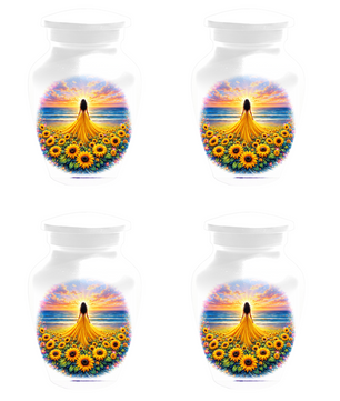 Sunflower Memorial Urn for Ashes | Custom Cremation Urn for Mom