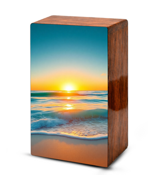 Sunset Beach Urn – Ocean Sunset Memorial Keepsake Urns for Human Ashes