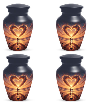 Beach Couple Urn For Two Adults, Sunset Companion Extra Large Double Urns