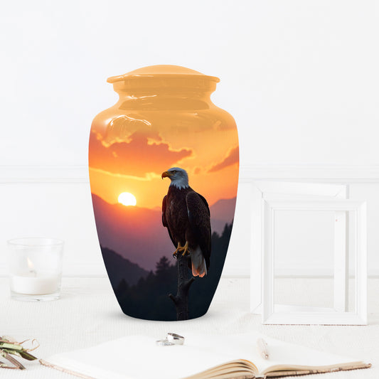Eagle Sunset Urn for Human Ashes | Majestic Eagle Sunset Adult Cremation Urn