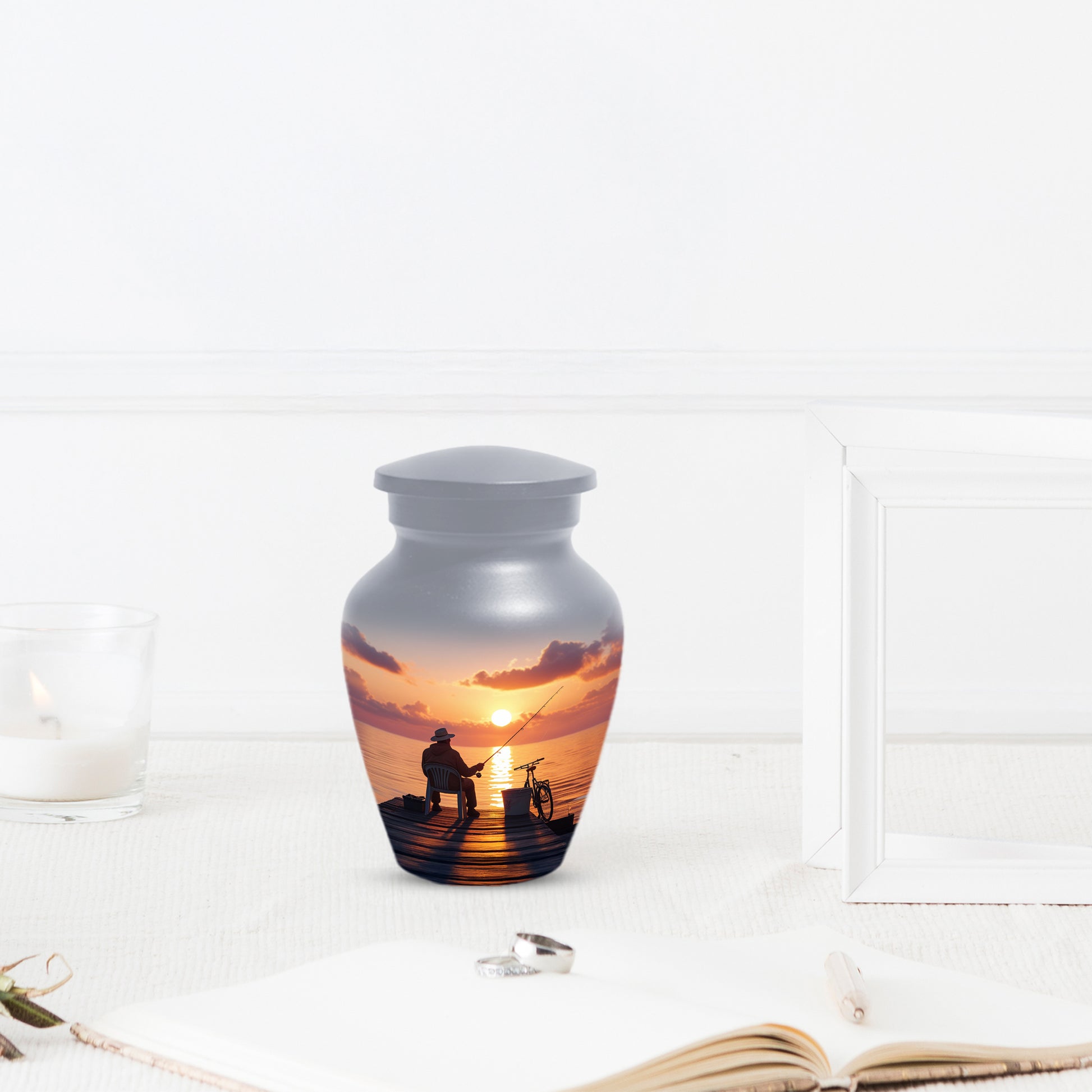 Fishing Cremation Urn for Human Ashes | Adult Fishing Memorial Urn