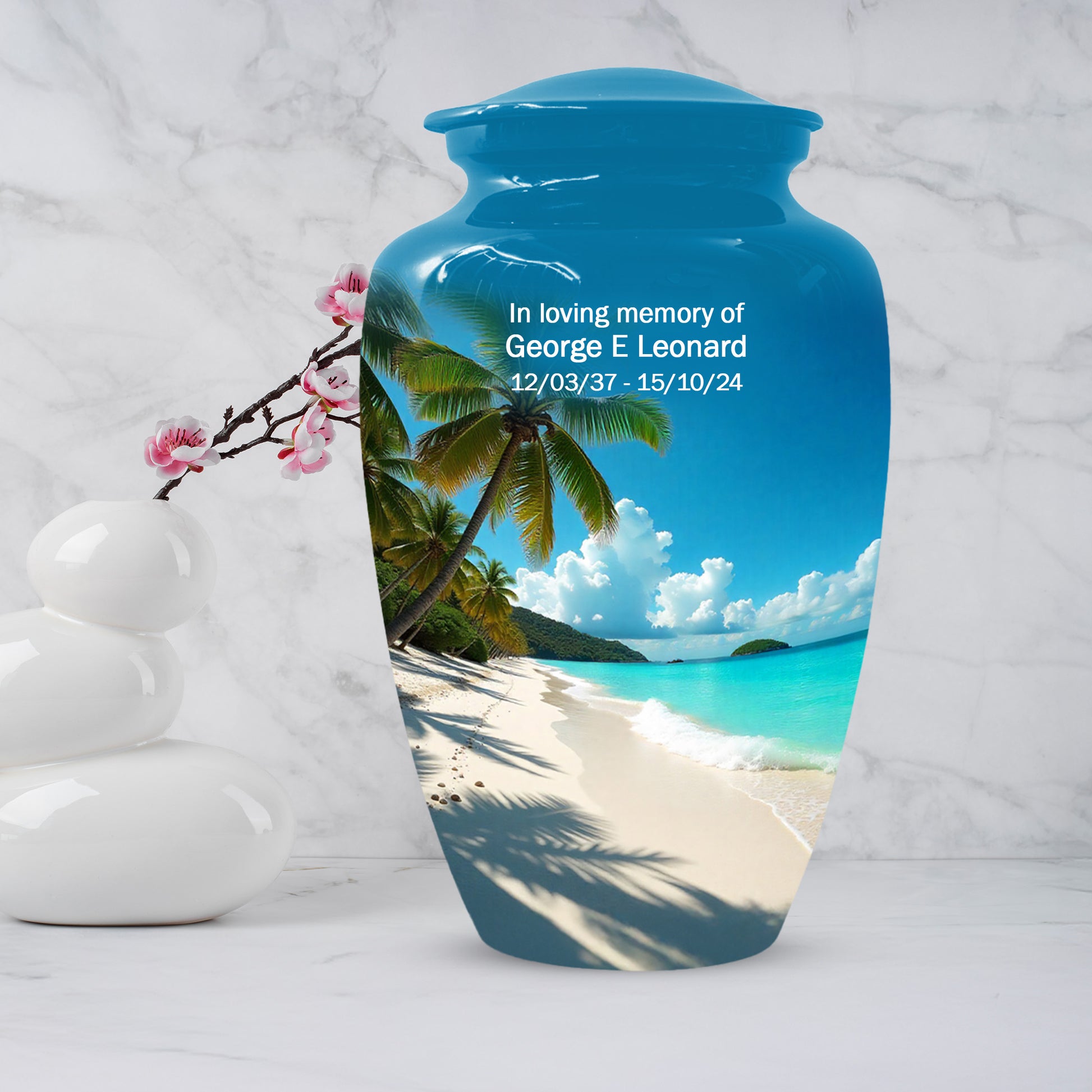 Beach Urn for Mom – Memorial Large Urn for Mom, Beautiful Urns for Women