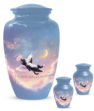 Angel Cat Cremation Urn for Human Ashes | Adult Cat Memorial Urn