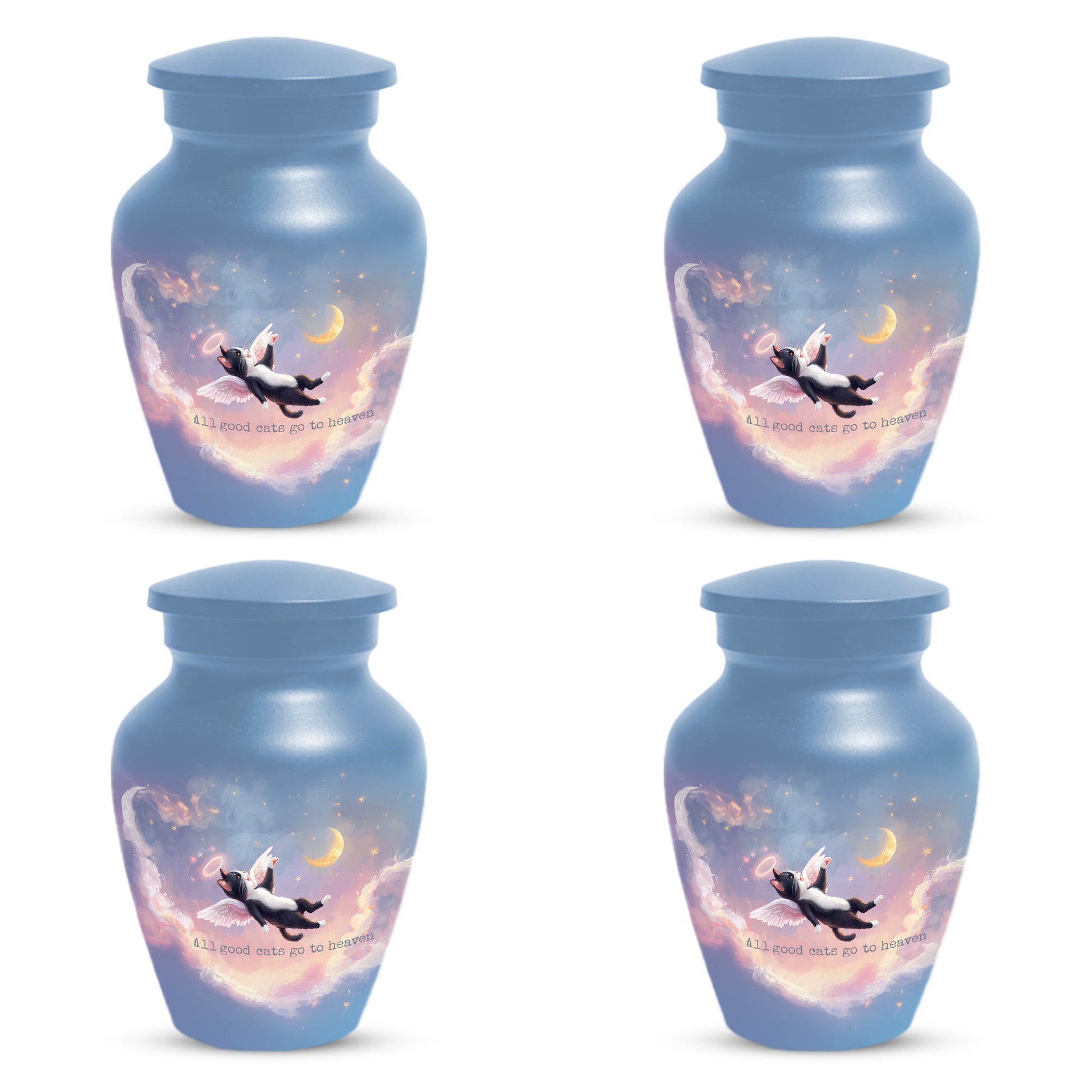 Angel Cat Cremation Urn for Human Ashes | Adult Cat Memorial Urn