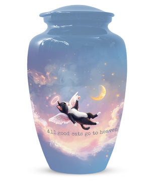 Angel Cat Cremation Urn for Human Ashes | Adult Cat Memorial Urn