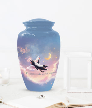 Angel Cat Cremation Urn for Human Ashes | Adult Cat Memorial Urn