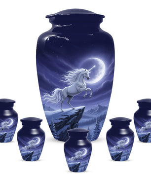 Unicorn Cremation Urn for Human Ashes | Unique Adult Female Memorial Urn