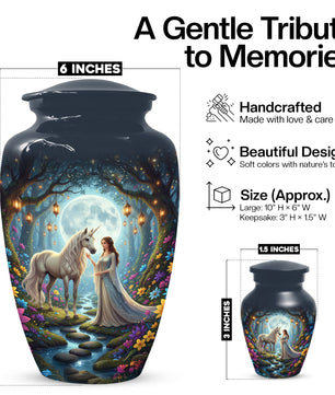 Unicorn Urn for Mom & Women | Beautiful Fantasy Cremation Urn for Female Ashes
