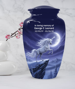 Unicorn Cremation Urn for Human Ashes | Unique Adult Female Memorial Urn