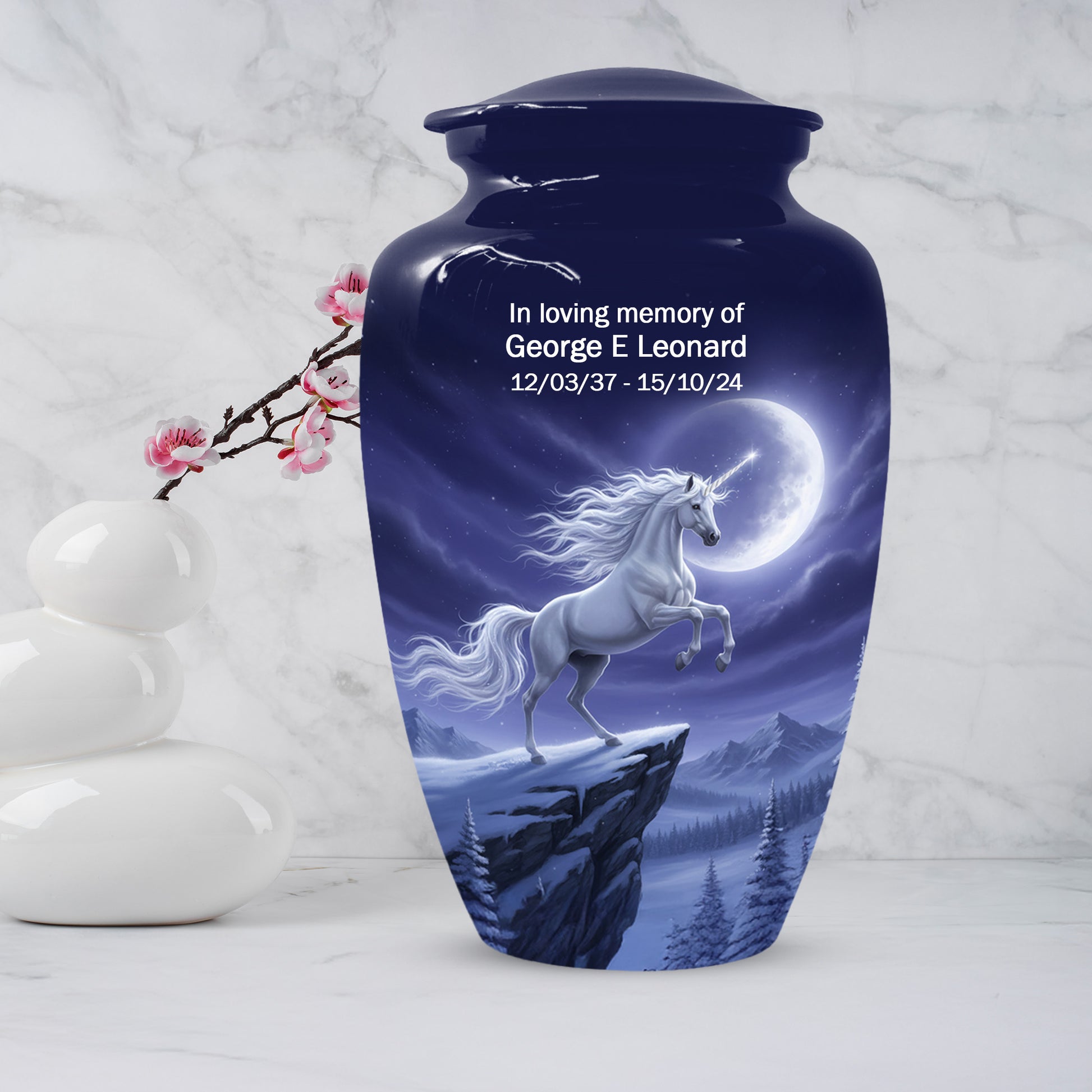 Unicorn Cremation Urn for Human Ashes | Unique Adult Female Memorial Urn