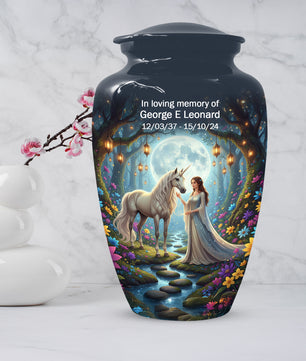 Unicorn Urn for Mom & Women | Beautiful Fantasy Cremation Urn for Female Ashes
