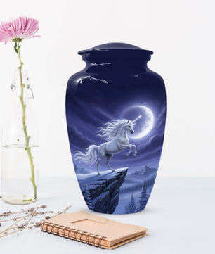 Unicorn Cremation Urn for Human Ashes | Unique Adult Female Memorial Urn