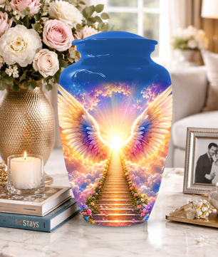 Angel Wings Urn for Ashes  Heavenly  Memorial Keepsake for Mom