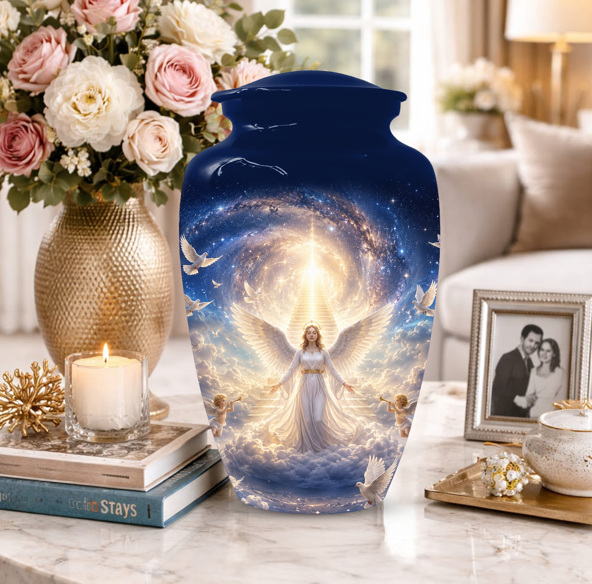 Angel  Cremation  Urn for Ashes - Heavenly Memorial  Keepsake for Women