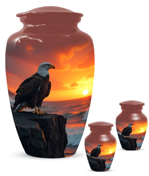 Eagle Sunset Urn for Human Ashes | Majestic Eagle Adult Cremation Urn