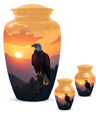Eagle Sunset Urn for Human Ashes | Majestic Eagle Sunset Adult Cremation Urn