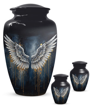 Gold Angel Wing Urn for Adult Ashes | Elegant Adult Cremation Urn & Memorial