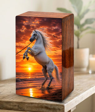 Horse Urn For Human Ashes - Sunset Beach Western Keepsake Urns For Adults