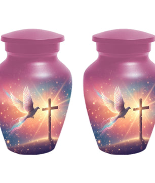Dove Cremation Urn for Ashes - Cross Religious Urns For Male & Female Ash