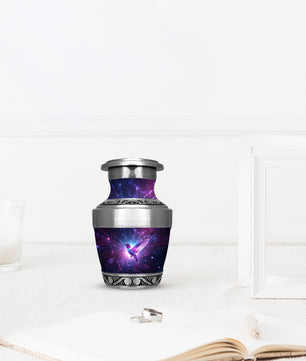 Purple Hummingbird Urn For Human Ashes - Bird Cremation Urns For Mom
