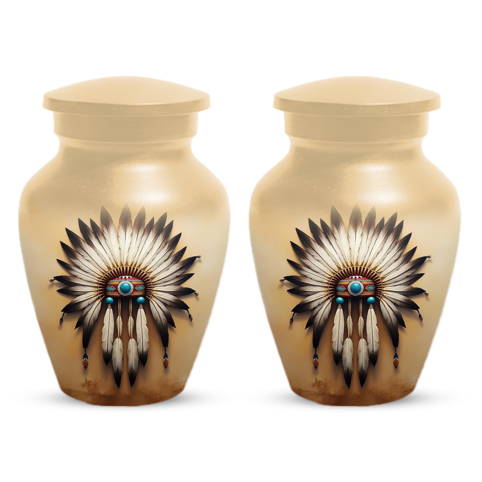 Native American Urns for Human Ashes | Western Memorial Mini Keepsake Urn for Adults