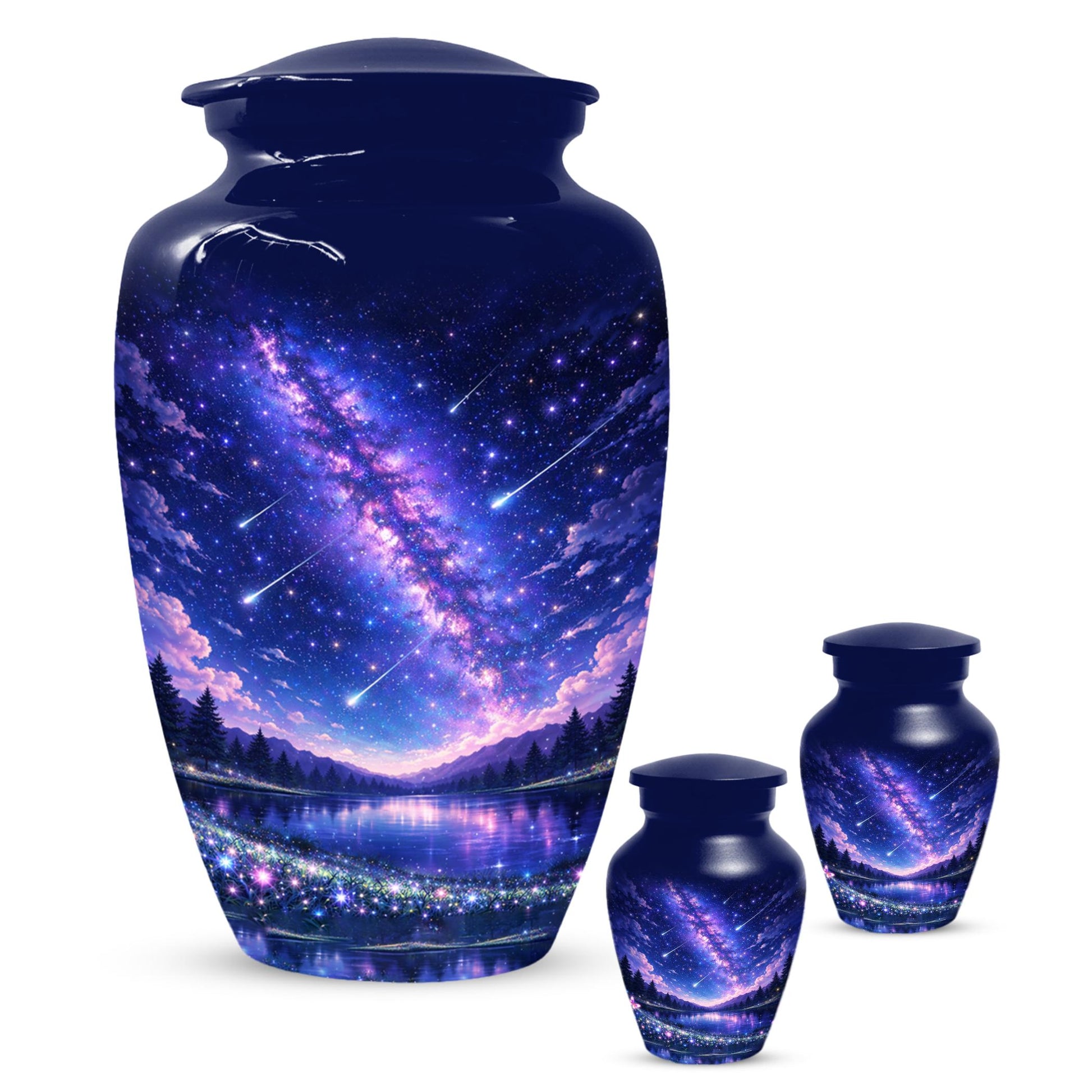 Star Galaxy Urn For Ashes - Decorative Teardrop Urns For Adult Mom and Dad