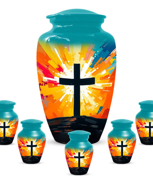 Christian Cross Cremation Urn for Dad – Custom Funeral Urns  for Father