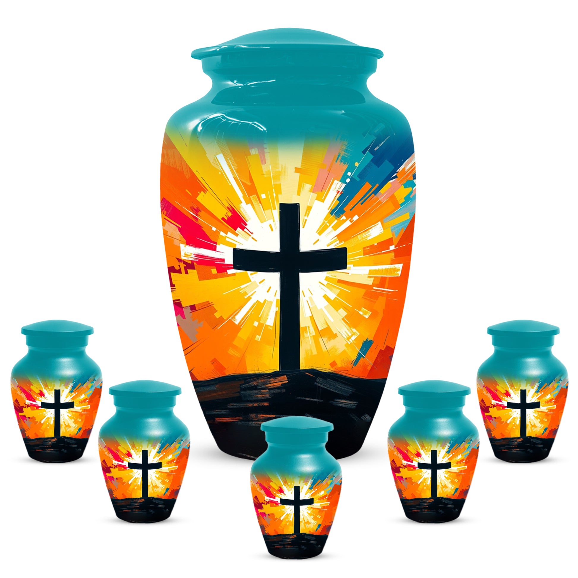 Christian Cross Cremation Urn for Dad – Custom Funeral Urns  for Father