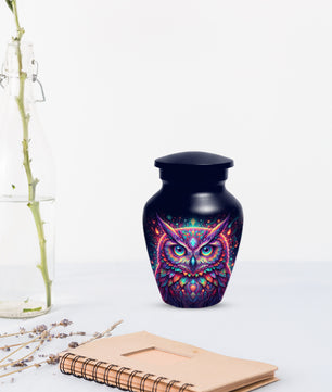 Owl Cremation Urn for Ashes – Custom Colorful Owl Memorial Urns for Mom& Dad -Women & Men
