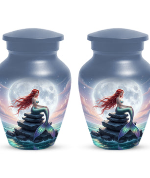 Mermaid Urn for Mom – Moonlit Mermaid Cremation Urns for Mother Ashes