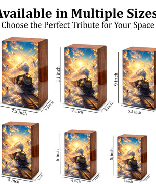 Train Urn For Human Ashes - Heavenly Guardian Angel Memorial Urns For Adults
