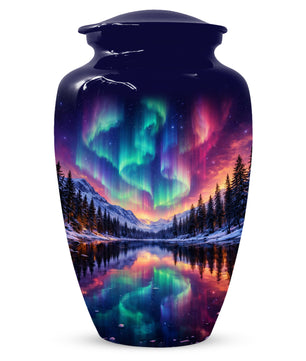 Aurora Borealis Urn for Mom or Dad - Northern Lights Cremation Urns for Women & Men
