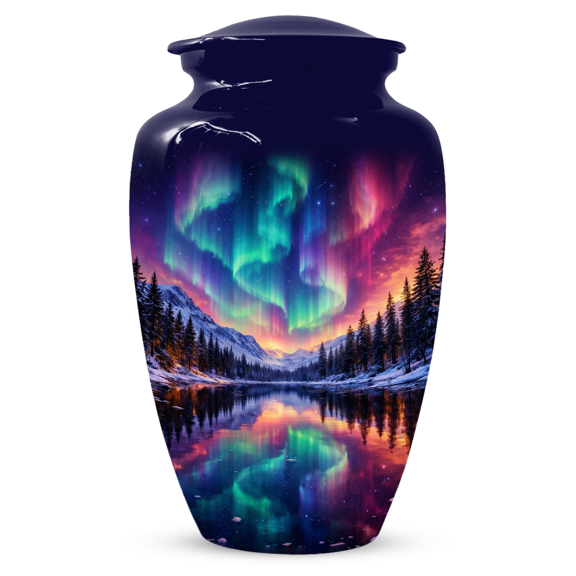 Aurora Borealis Urn for Mom or Dad - Northern Lights Cremation Urns for Women & Men
