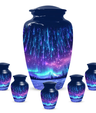 Aurora Borealis Urn for Mom or Dad -Northern Lights Cremation Urns for Women & Men