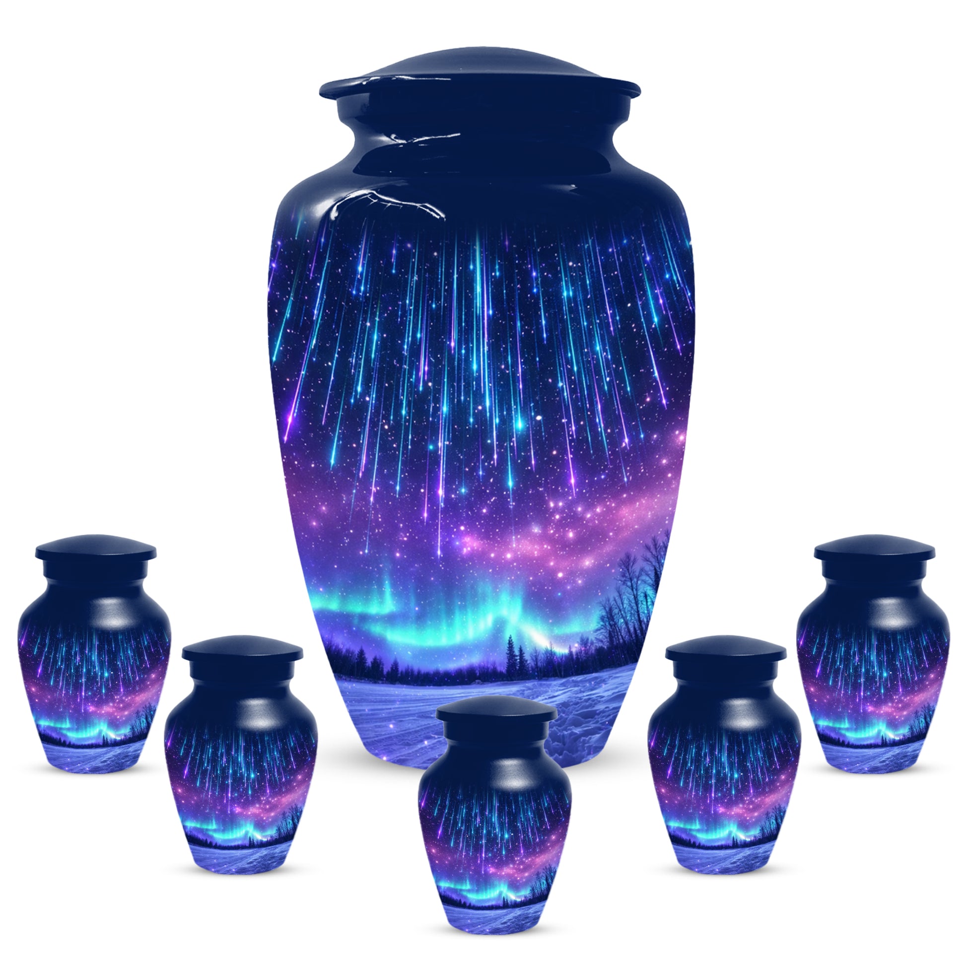 Aurora Borealis Urn for Mom or Dad -Northern Lights Cremation Urns for Women & Men