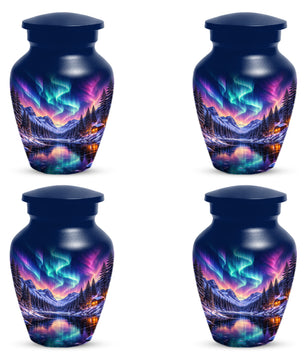 Aurora Borealis Urn for Mom and Dad -  Personalized Memorial Cremation Urns for Men and Women