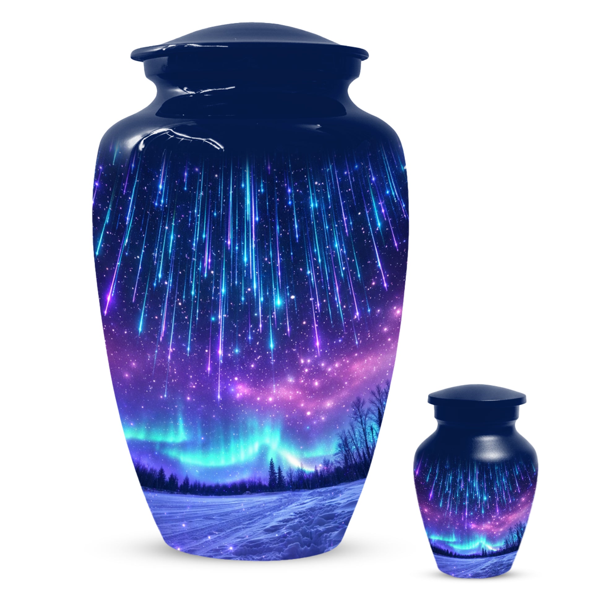 Aurora Borealis Urn for Mom or Dad -Northern Lights Cremation Urns for Women & Men