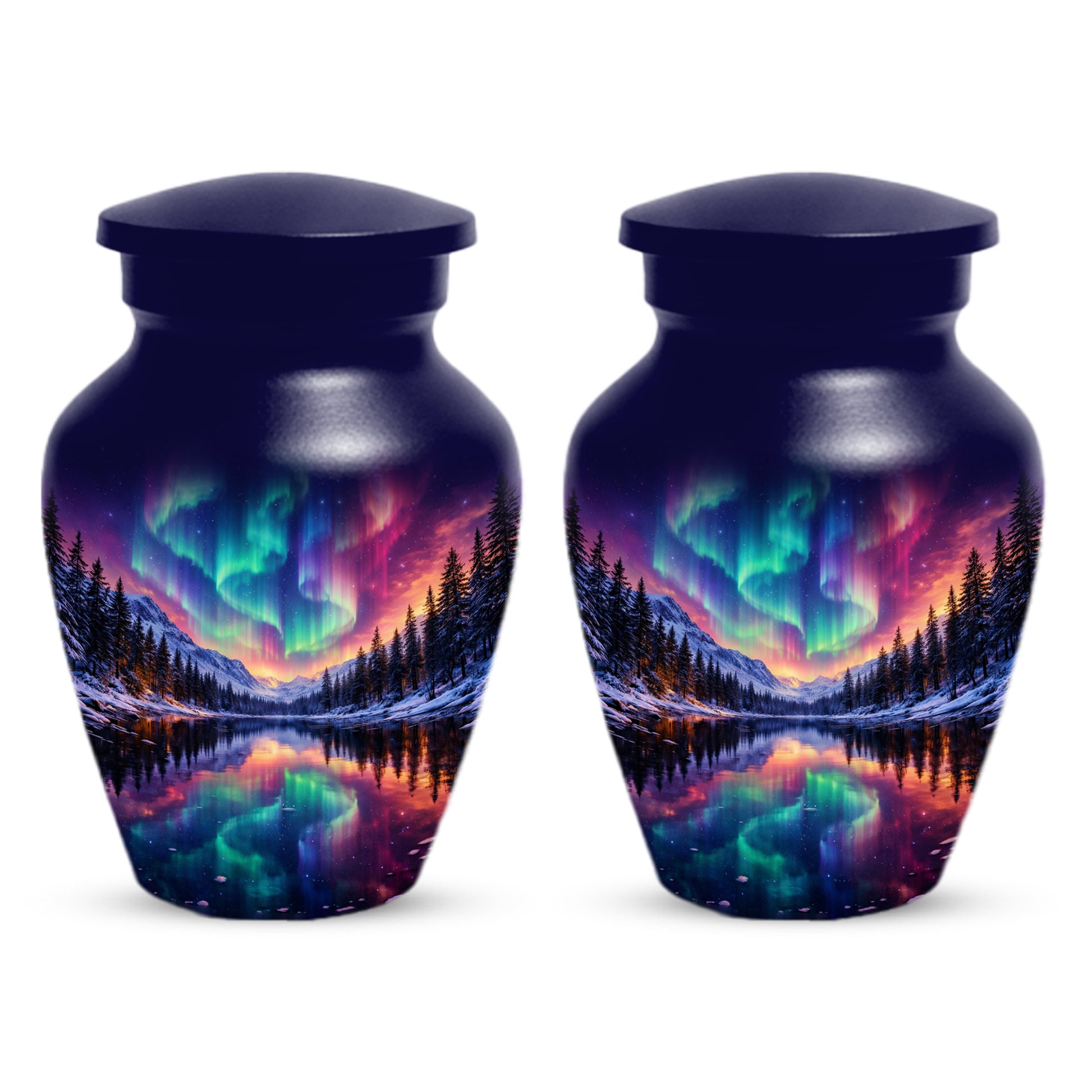 Aurora Borealis Urn for Mom or Dad - Northern Lights Cremation Urns for Women & Men