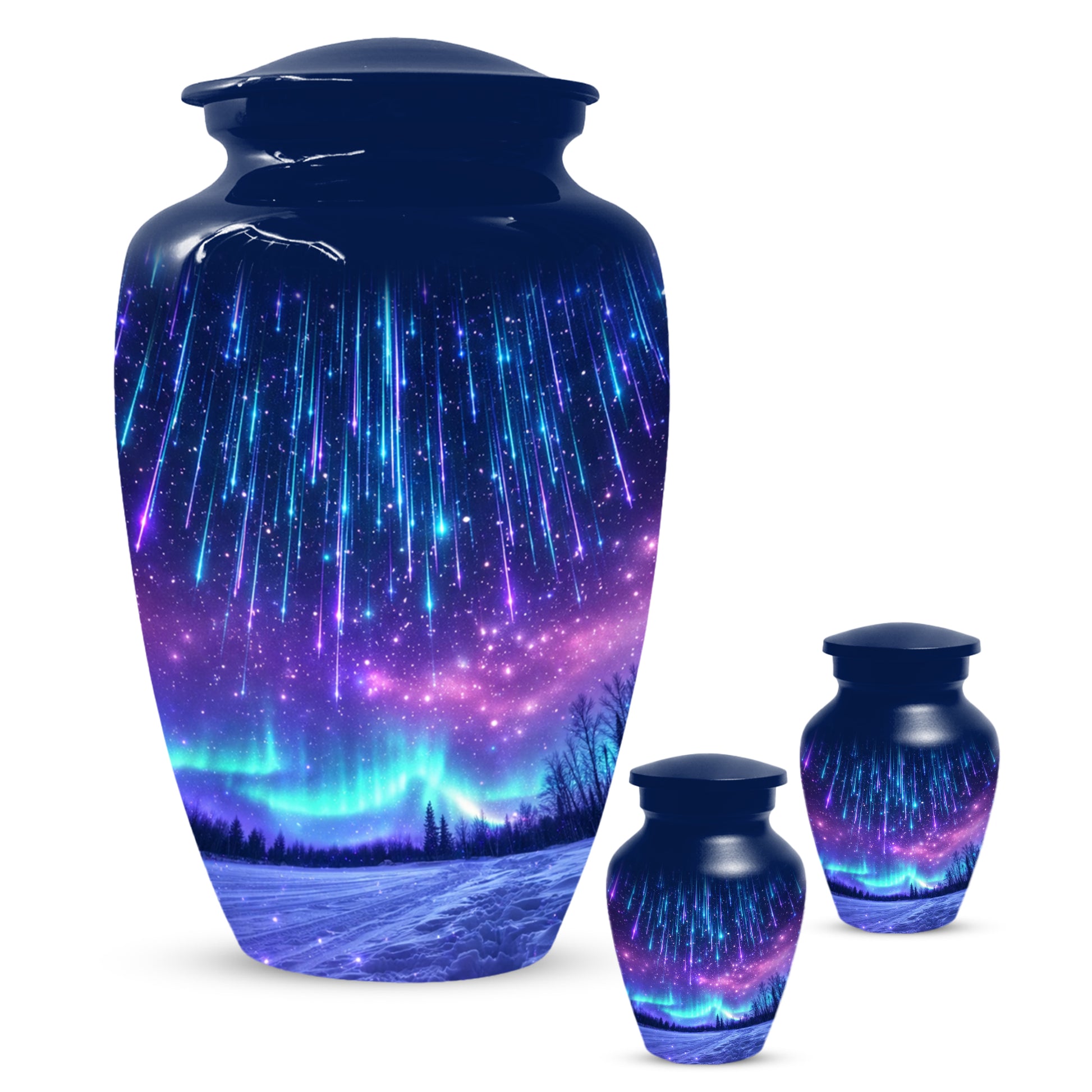 Aurora Borealis Urn for Mom or Dad -Northern Lights Cremation Urns for Women & Men