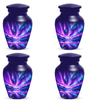 Aurora Borealis Urn for Mom or Dad, Northern Lights Cremation Urn for Women & Men