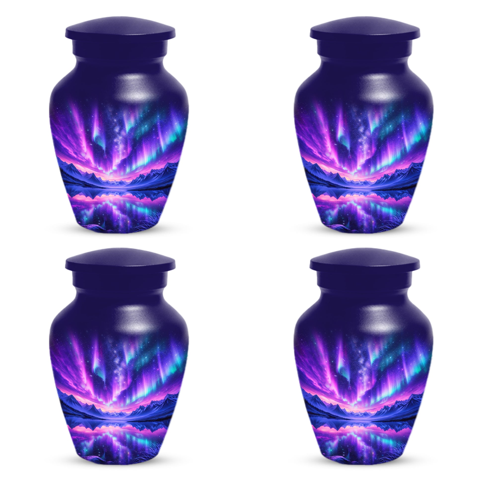 Aurora Borealis Urn for Mom or Dad, Northern Lights Cremation Urn for Women & Men