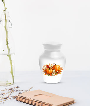 Pumpkin Floral Urn for Mom – Personalized Autumn Cremation Urns for Ashes