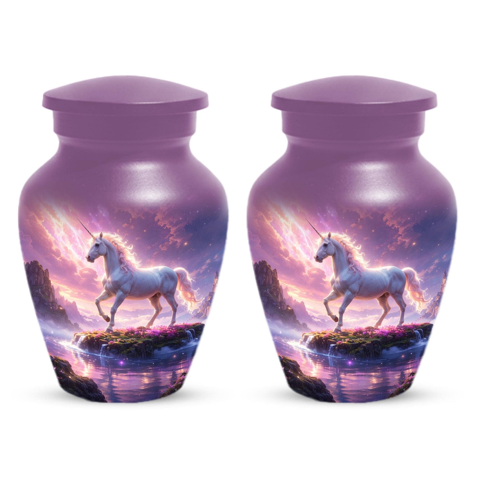 White Unicorn Urns For Women - Pink Cremation Urn For Ashes Female
