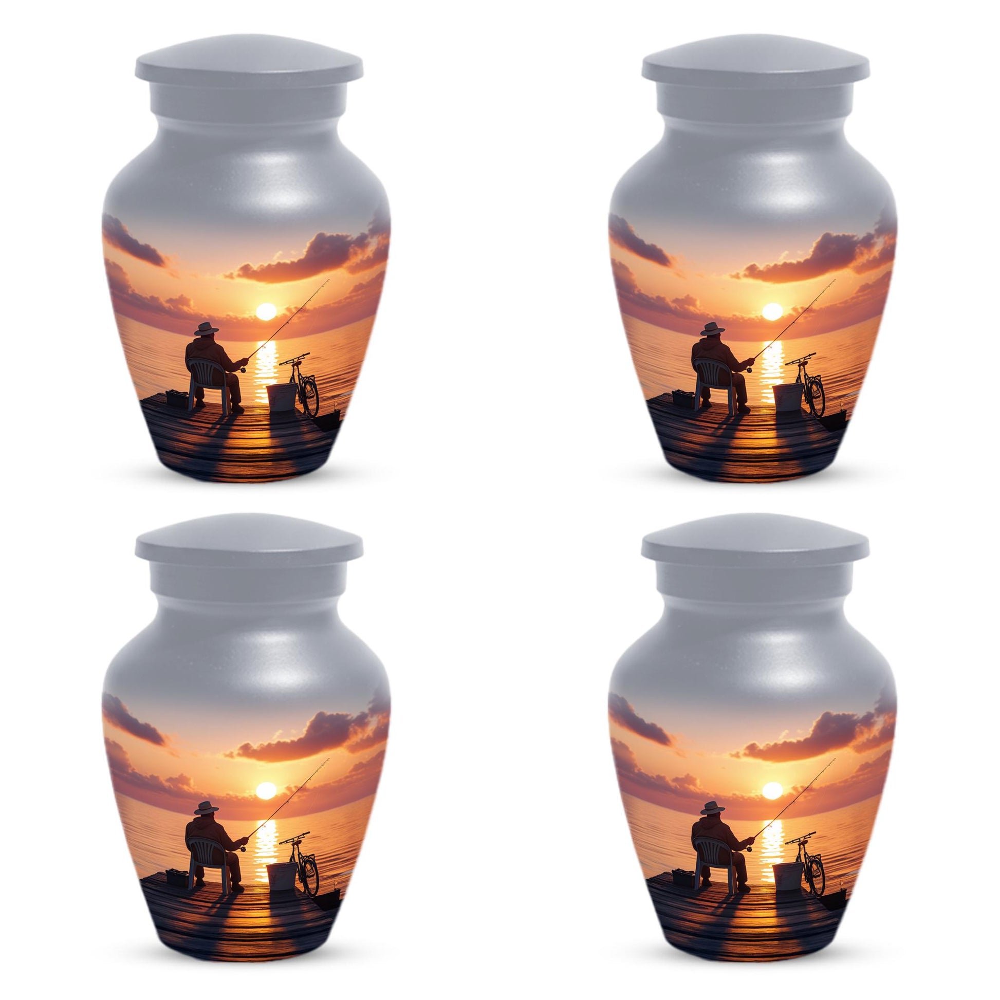 Gone Fishing Urns For Dad | Fisherman Cremation Urn For Adult Male Ashes