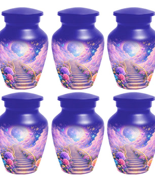 Floral Stairway Heaven Urn For Human Ashes - Moonlit Urns For Cremation, Funeral