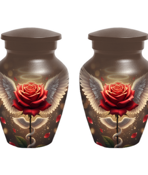 Angel Rose Memorial Urn | Custom Cremation Urn for Mom