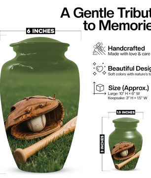 Baseball Urn for Dad | Personalized Cremation Urn for Ashes