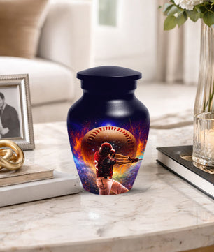 Baseball Keepsake Urn for Dad -  Personalized Sports Memorial Cremation Urns for Men